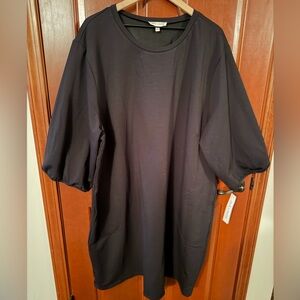 Chic Black Short bubble Sleeve Dress